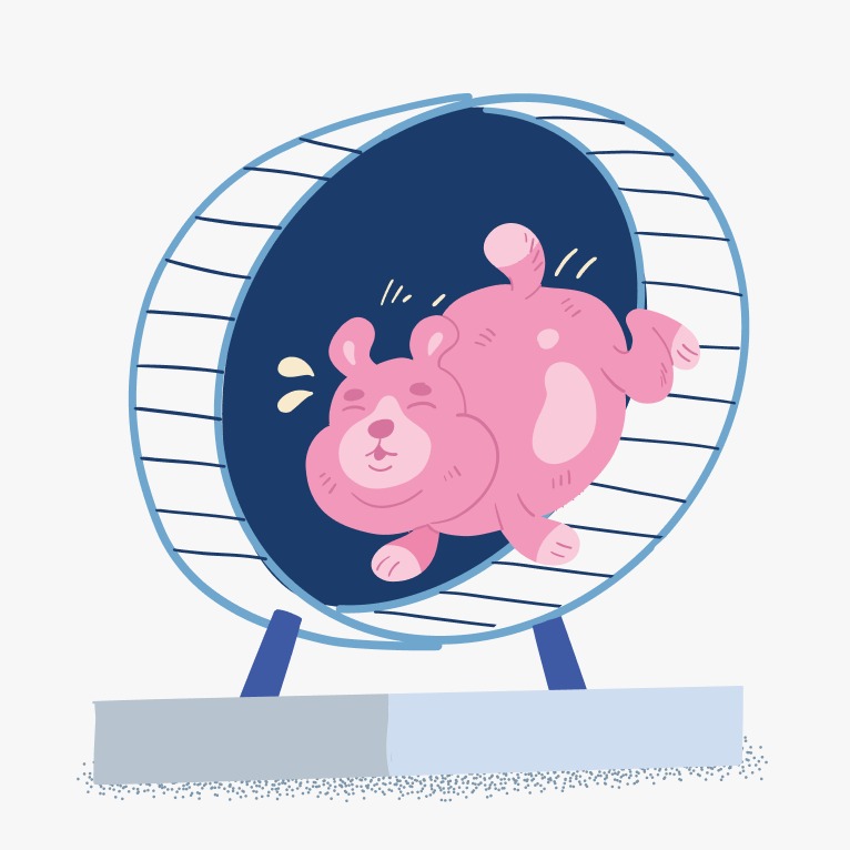 Ilustração de pet em atividade e peso