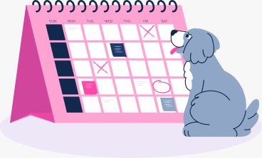 Ilustração de acompanhamento e agenda