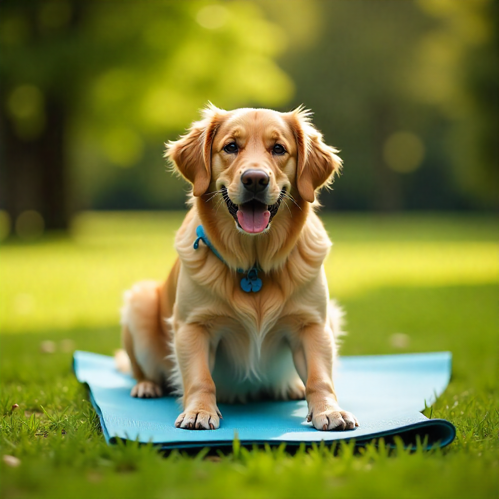 Tutor caminhando com cachorro com sobrepeso em treino para emagrecimento canino com segurança